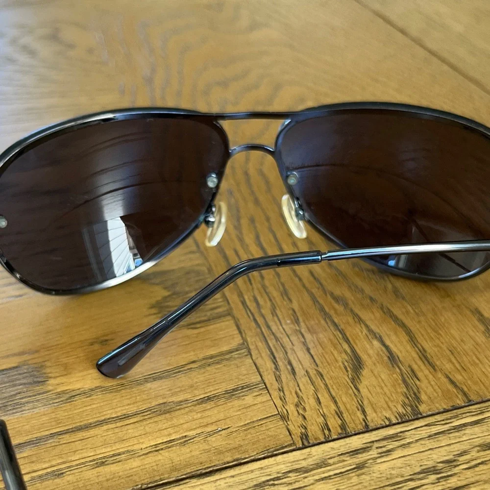Ray-Ban Black Aviator Sunglasses with Dark Lenses
